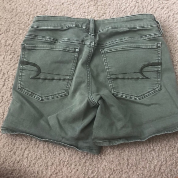 Green Jean Shorts - Picture 4 of 5